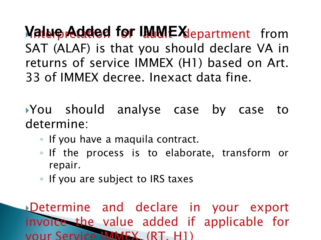 Value Added for IMMEX