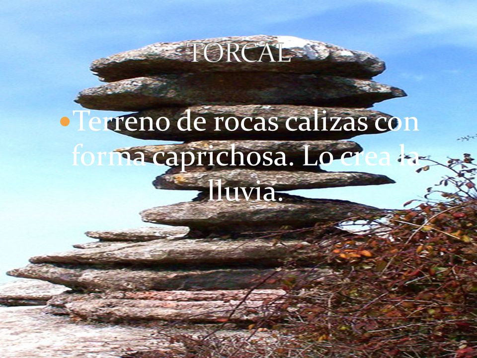 Terreno de rocas calizas con forma caprichosa. Lo crea la lluvia.