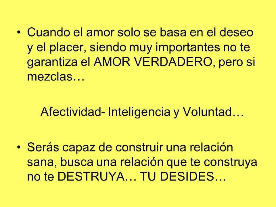 Cuando el amor solo se basa en el deseo y el placer, siendo muy importantes no te garantiza el AMOR VERDADERO, pero si mezclas…