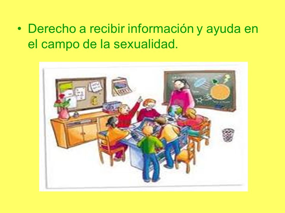 Derecho a recibir información y ayuda en el campo de la sexualidad.