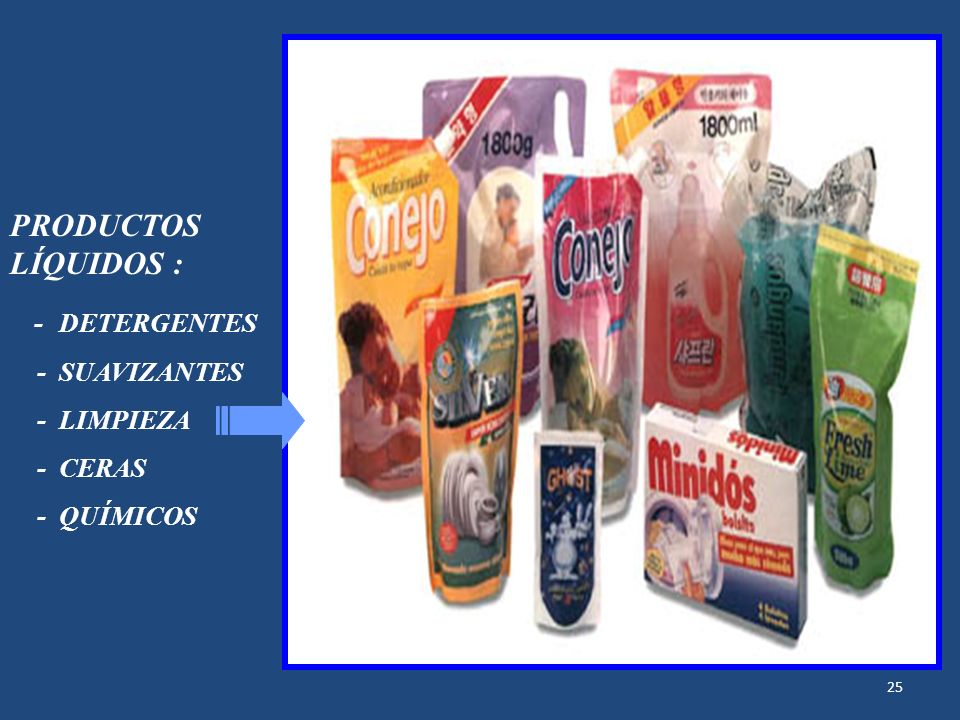 PRODUCTOS LÍQUIDOS : - DETERGENTES - SUAVIZANTES - LIMPIEZA - CERAS