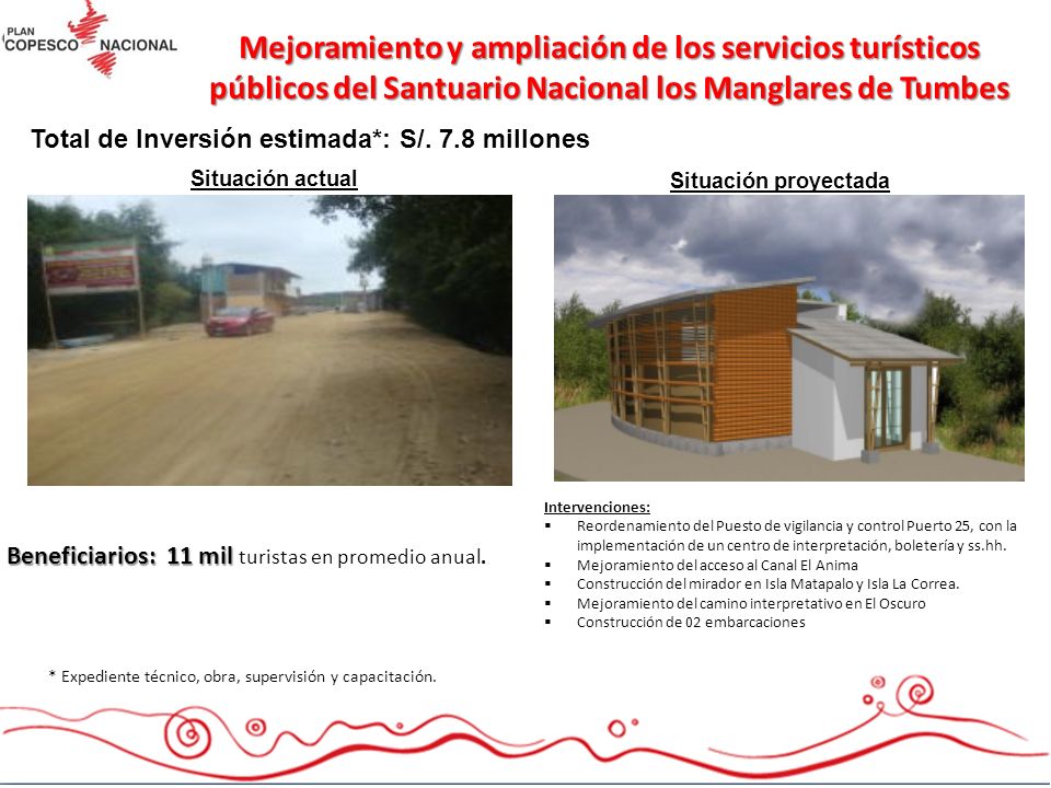 Mejoramiento y ampliación de los servicios turísticos públicos del Santuario Nacional los Manglares de Tumbes