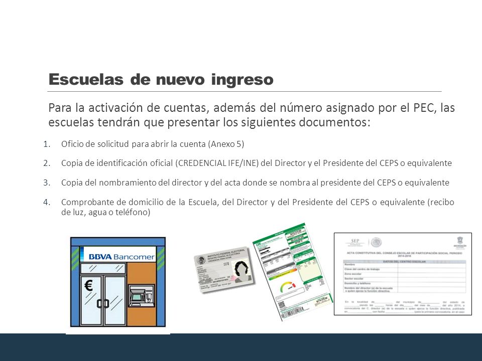Escuelas de nuevo ingreso