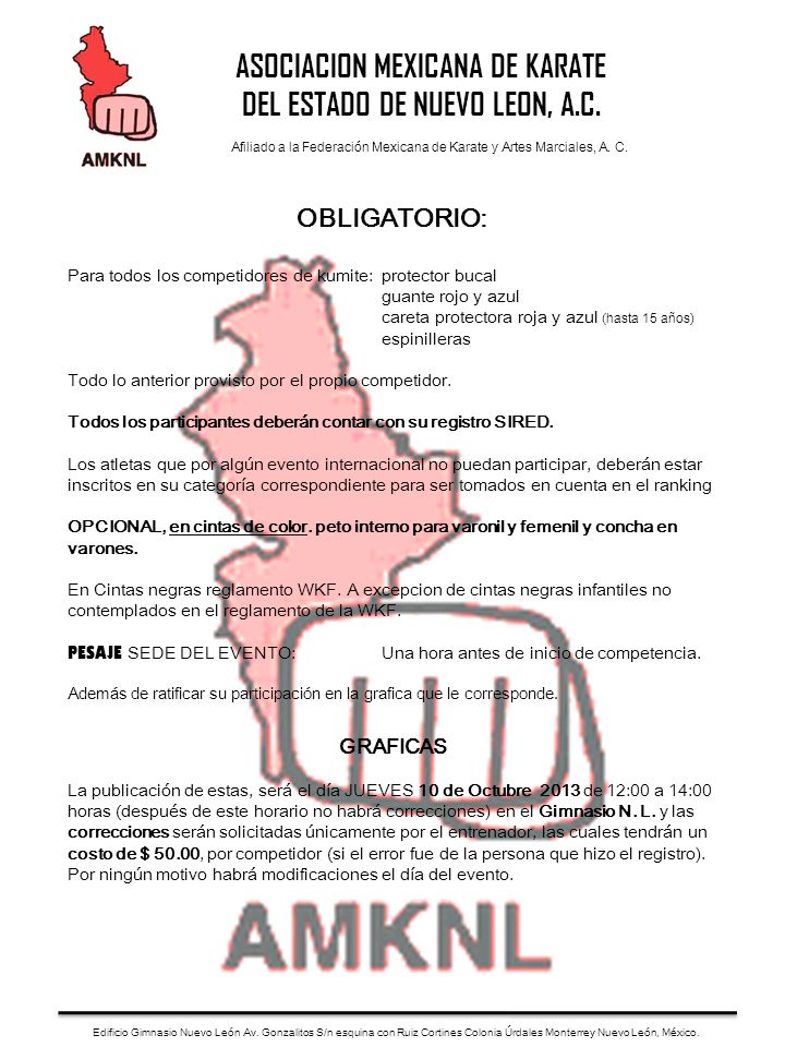 ASOCIACION MEXICANA DE KARATE DEL ESTADO DE NUEVO LEON, A.C.