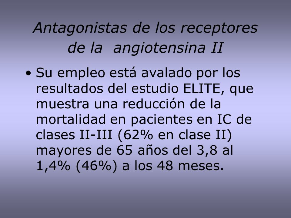 Antagonistas de los receptores de la angiotensina II