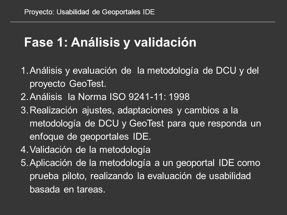 Fase 1: Análisis y validación