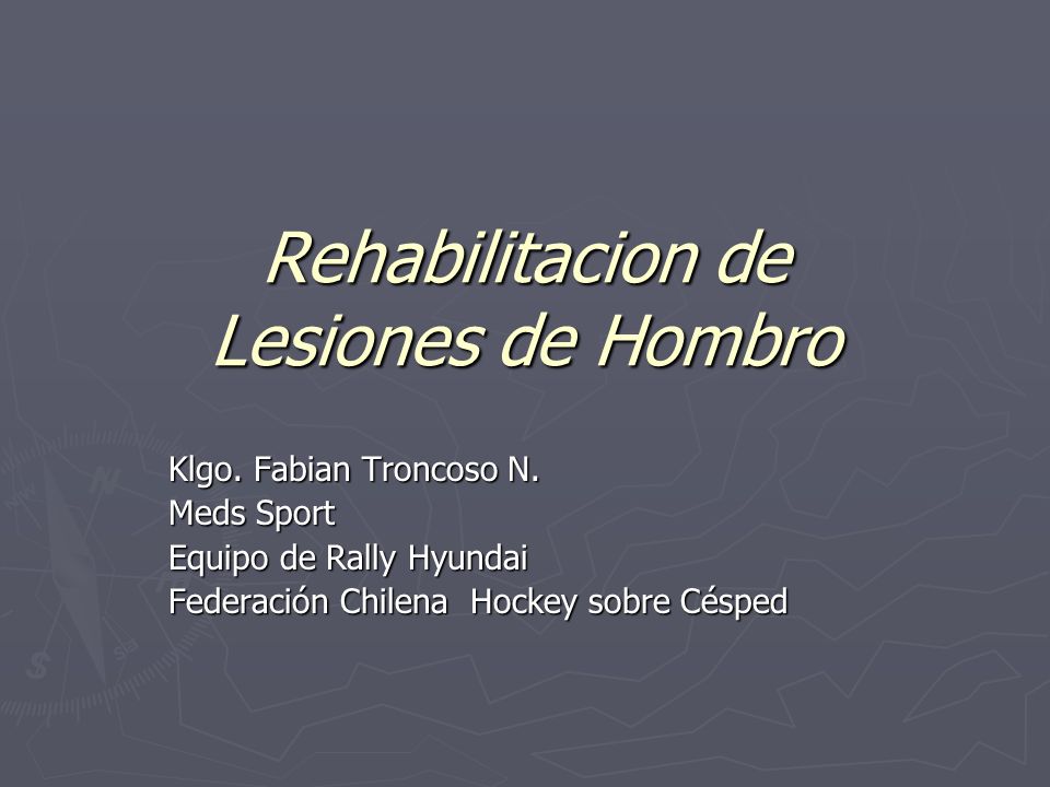 Rehabilitacion de Lesiones de Hombro