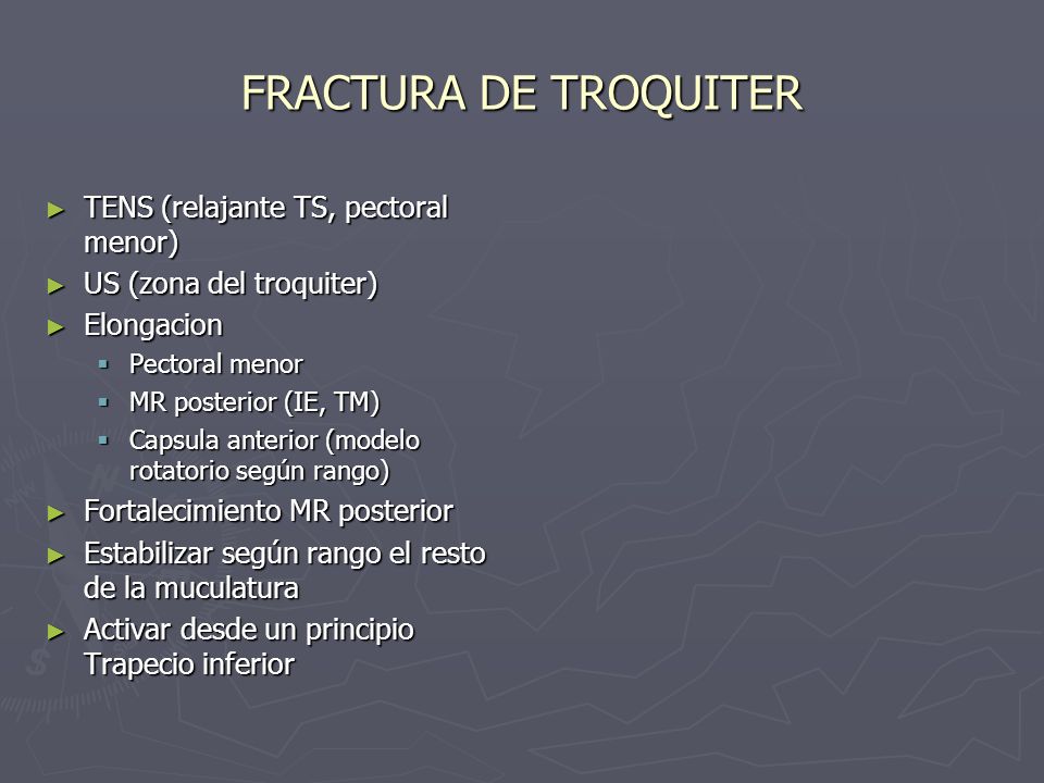 FRACTURA DE TROQUITER TENS (relajante TS, pectoral menor)