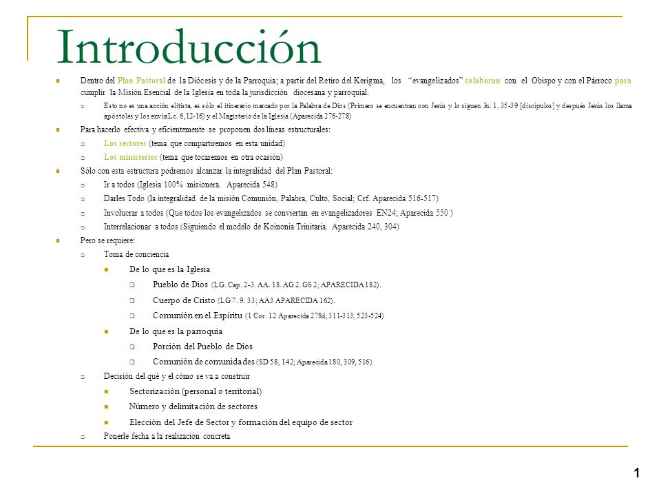 Introducción 1 De lo que es la Iglesia