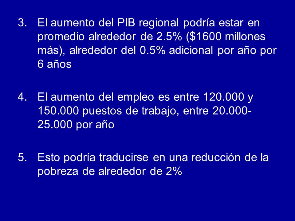 El aumento del PIB regional podría estar en promedio alrededor de 2