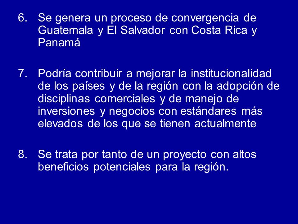 Se genera un proceso de convergencia de Guatemala y El Salvador con Costa Rica y Panamá