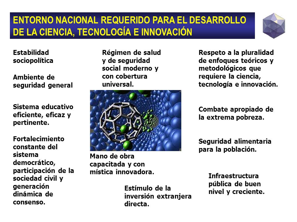ENTORNO NACIONAL REQUERIDO PARA EL DESARROLLO DE LA CIENCIA, TECNOLOGÍA E INNOVACIÓN
