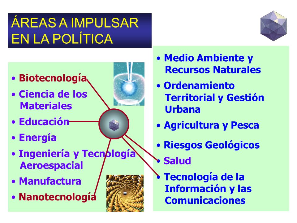 ÁREAS A IMPULSAR EN LA POLÍTICA