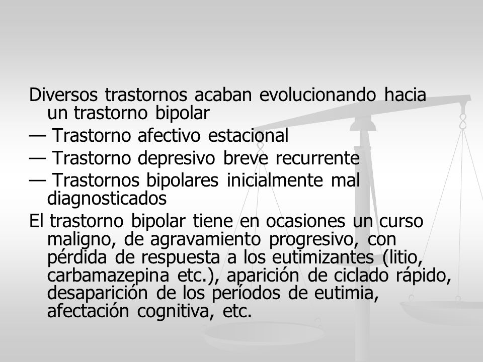 Diversos trastornos acaban evolucionando hacia un trastorno bipolar
