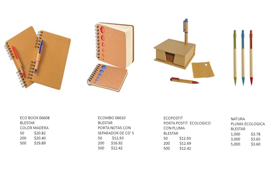 ECO BOOK BLESTAR. COLOR MADERA. $ $ $ ECOMBO BLESTAR. PORTA NOTAS CON.