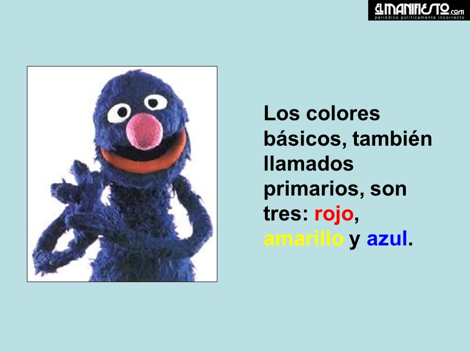 Los colores básicos, también llamados primarios, son tres: rojo, amarillo y azul.