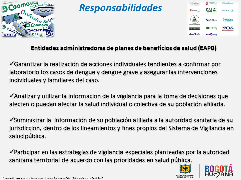 Entidades administradoras de planes de beneficios de salud (EAPB)