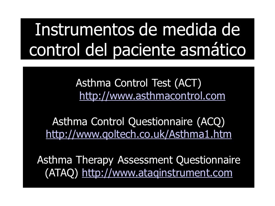 Instrumentos de medida de control del paciente asmático