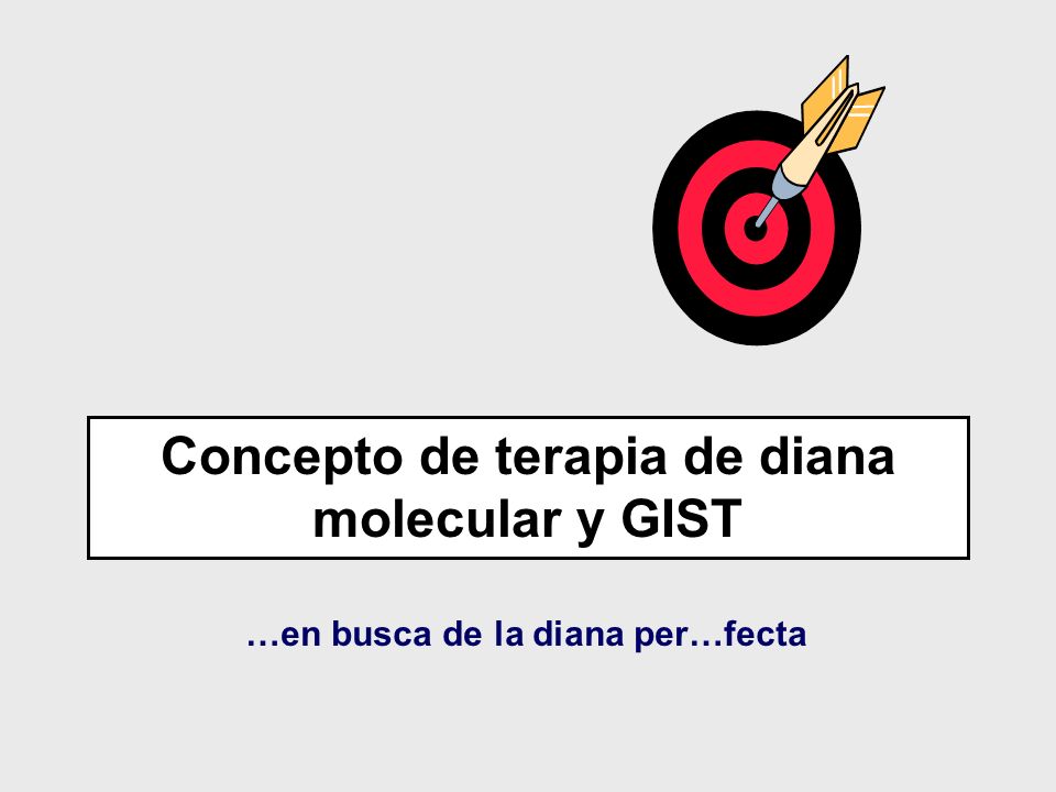 Concepto de terapia de diana molecular y GIST