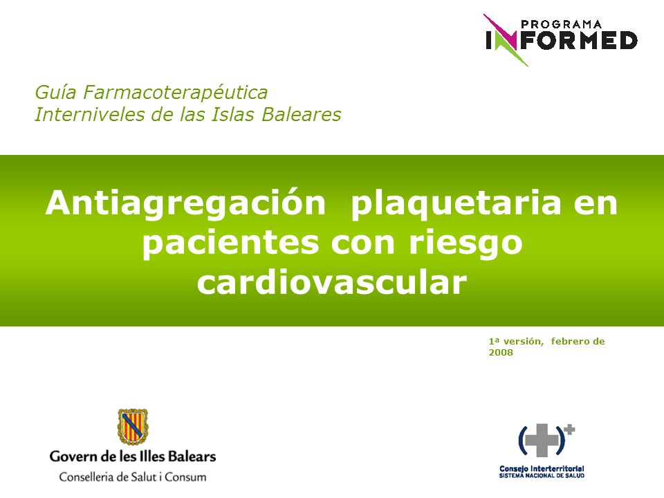 Antiagregación plaquetaria en pacientes con riesgo cardiovascular