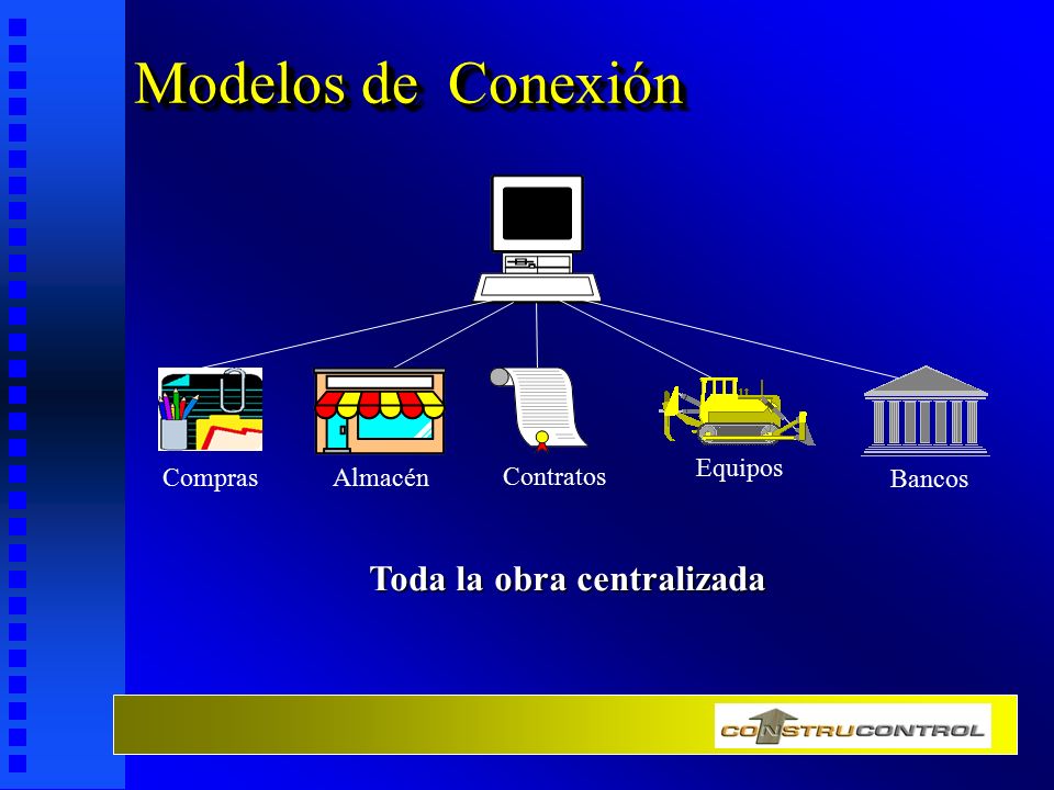 Modelos de Conexión Toda la obra centralizada Equipos Compras Almacén