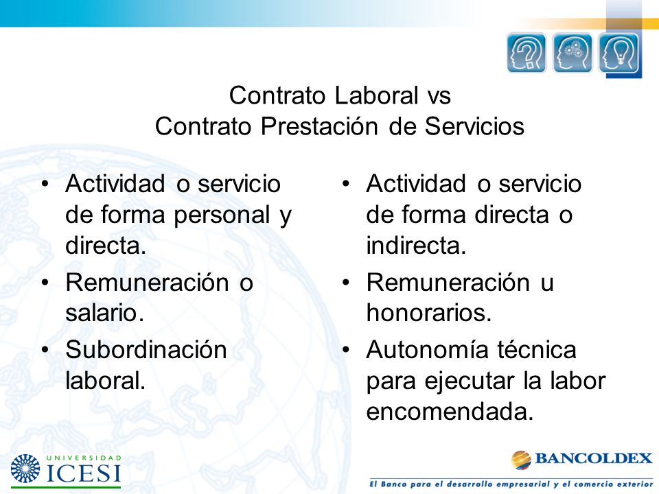 Contrato Laboral vs Contrato Prestación de Servicios