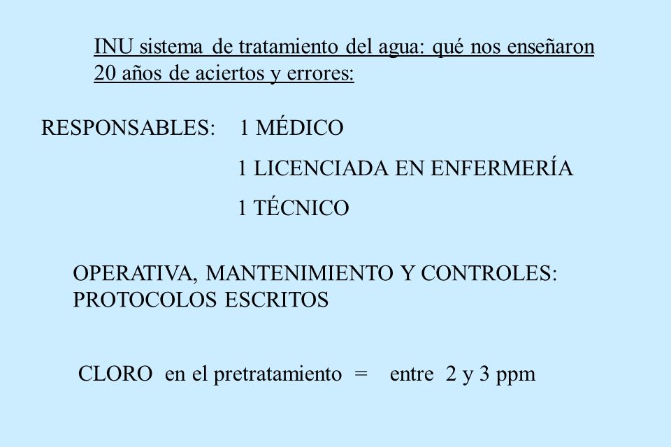 INU sistema de tratamiento del agua: qué nos enseñaron 20 años de aciertos y errores: