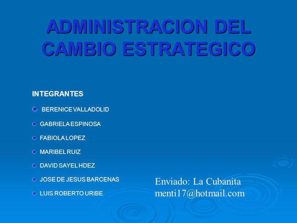 ADMINISTRACION DEL CAMBIO ESTRATEGICO