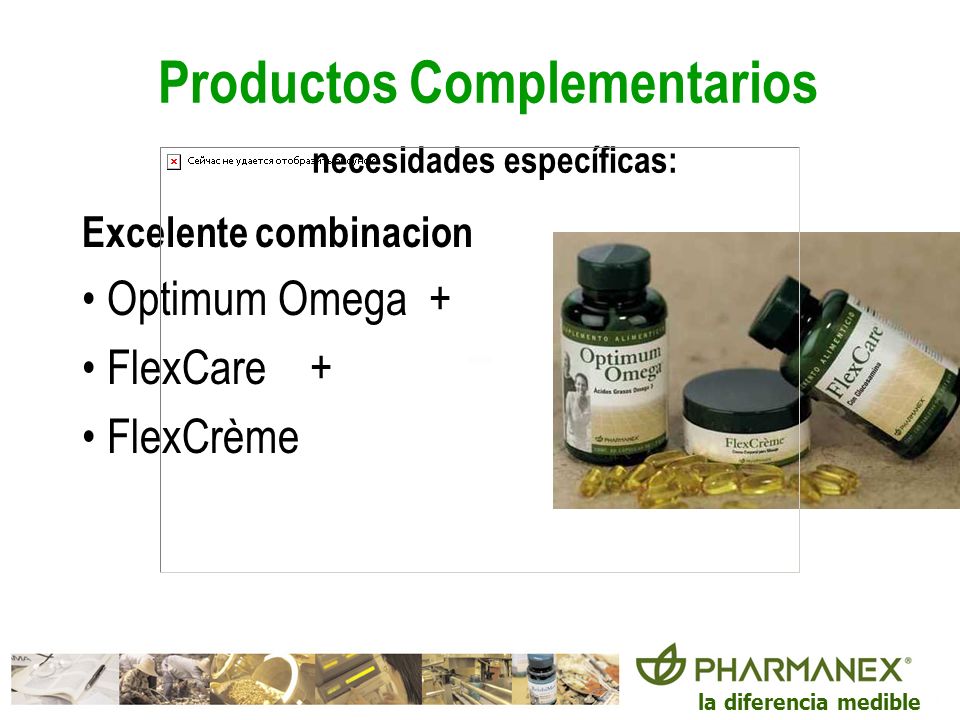 Productos Complementarios necesidades específicas: