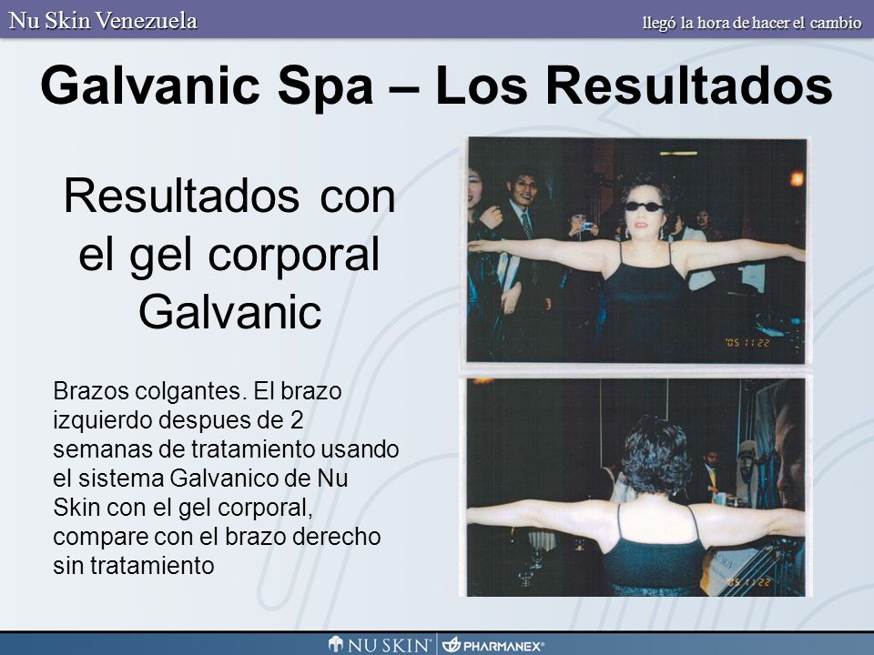 Resultados con el gel corporal Galvanic
