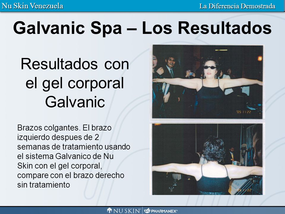 Resultados con el gel corporal Galvanic