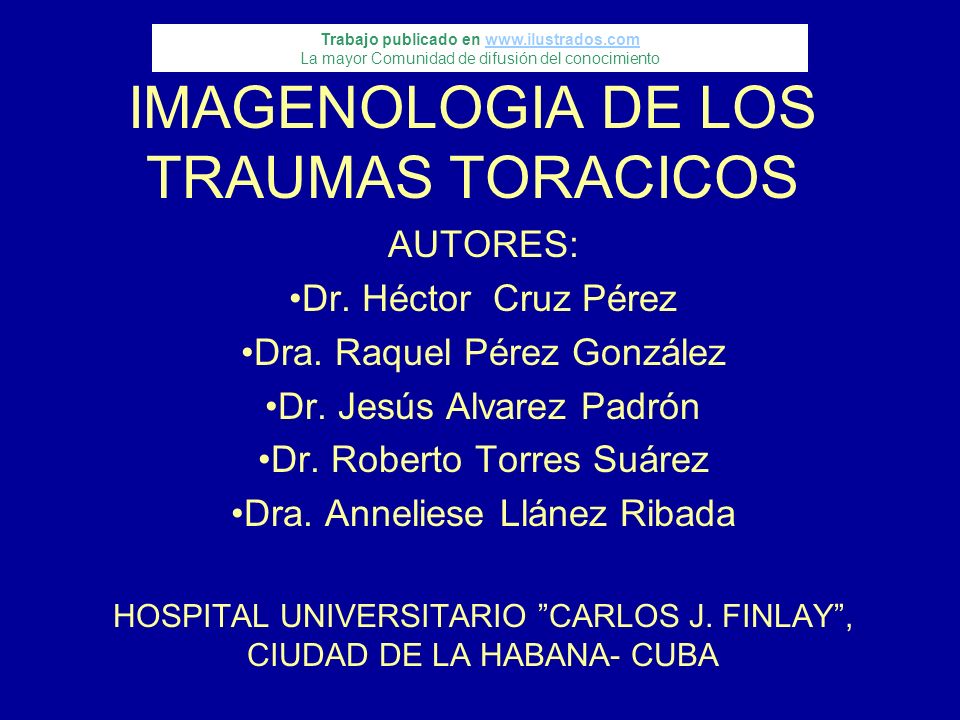 IMAGENOLOGIA DE LOS TRAUMAS TORACICOS