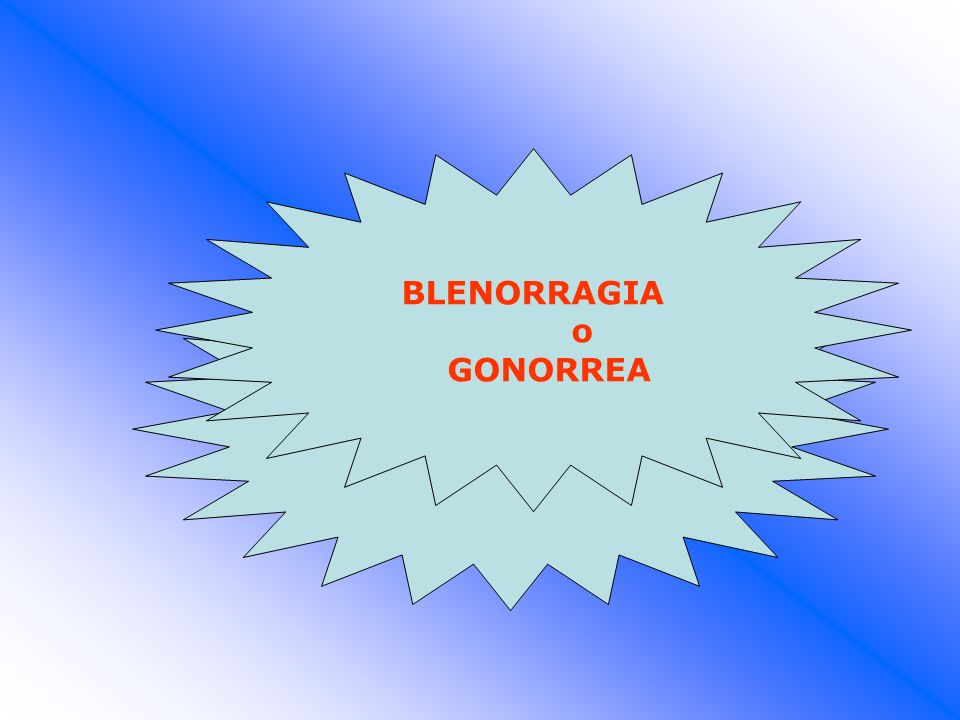 BLENORRAGIA o GONORREA