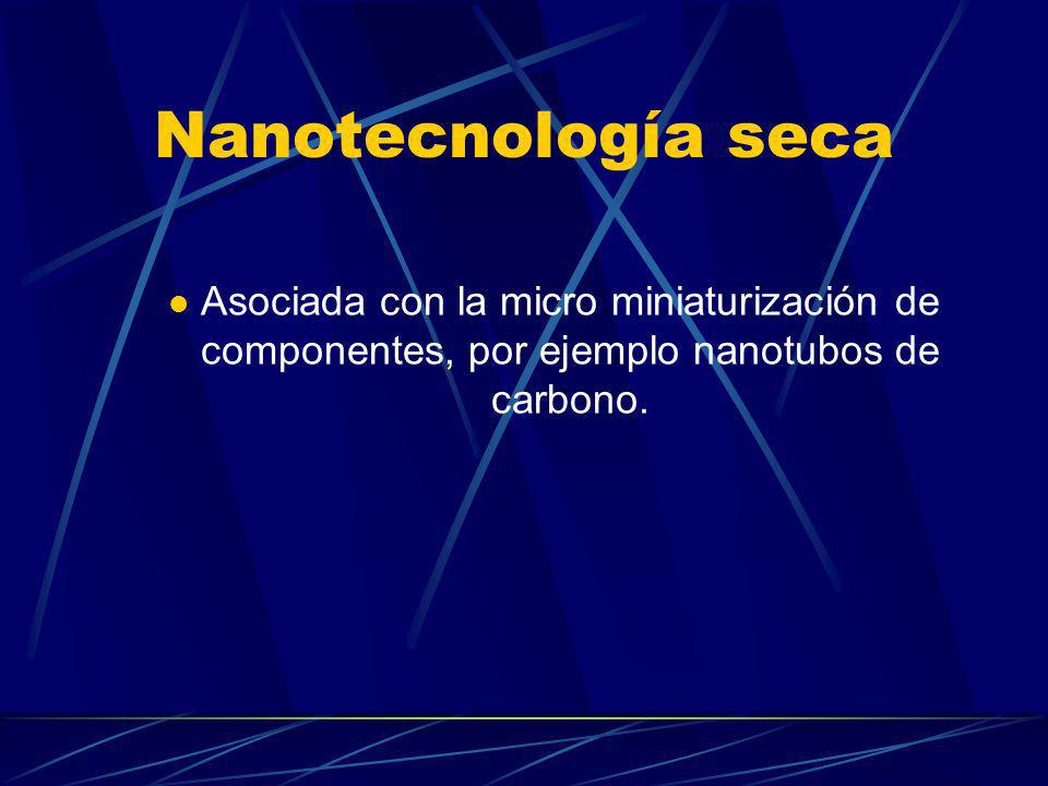 Nanotecnología seca Asociada con la micro miniaturización de componentes, por ejemplo nanotubos de carbono.