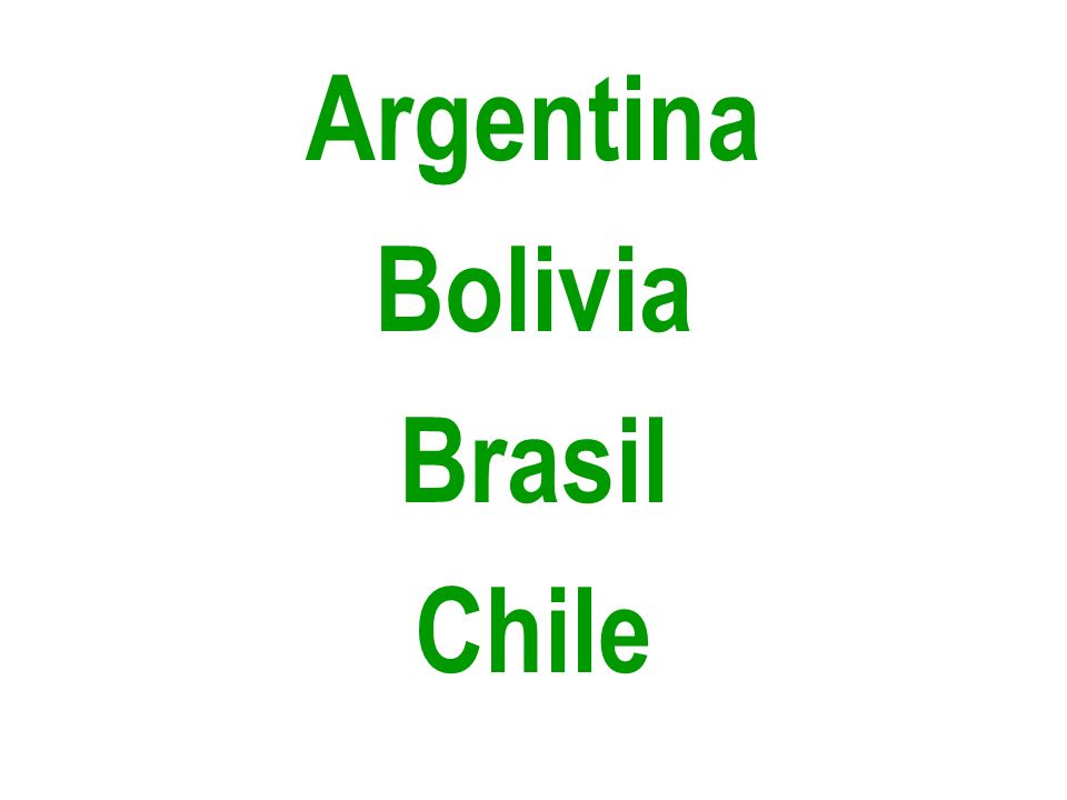 Argentina Bolivia Brasil Chile