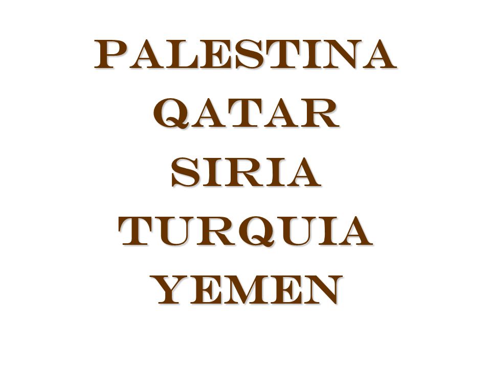 Palestina Qatar Siria Turquia Yemen