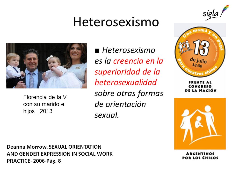 Heterosexismo ■ Heterosexismo es la creencia en la superioridad de la heterosexualidad sobre otras formas de orientación sexual.