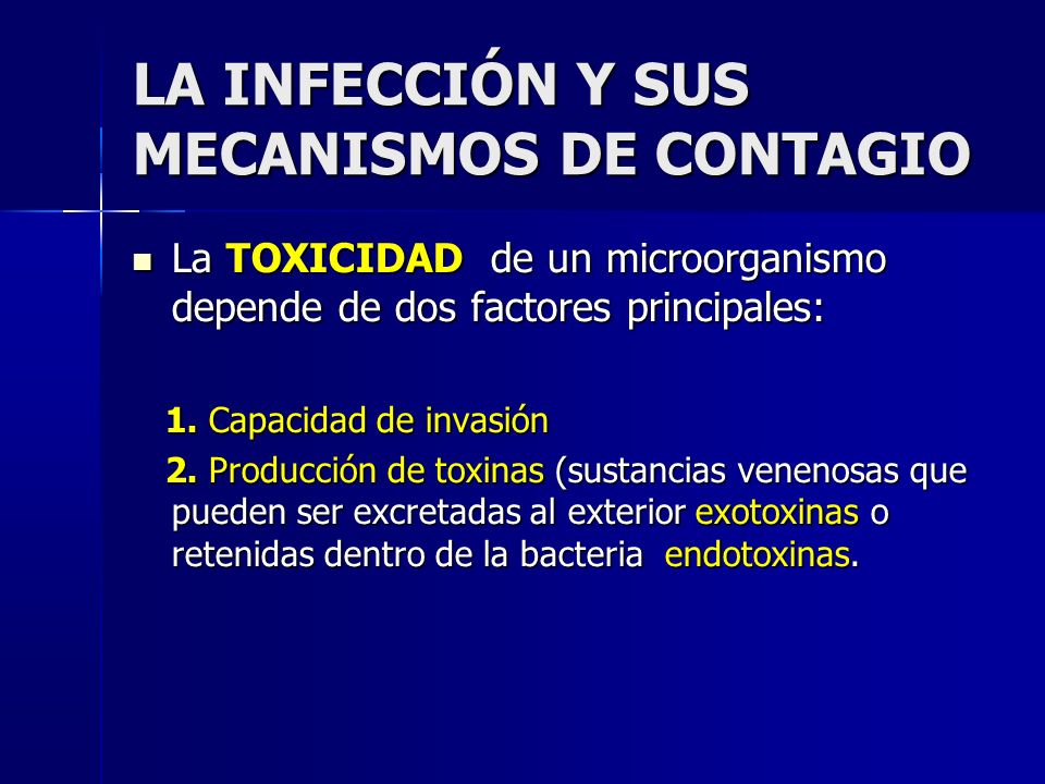 LA INFECCIÓN Y SUS MECANISMOS DE CONTAGIO