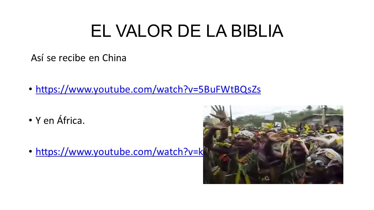 EL VALOR DE LA BIBLIA Así se recibe en China