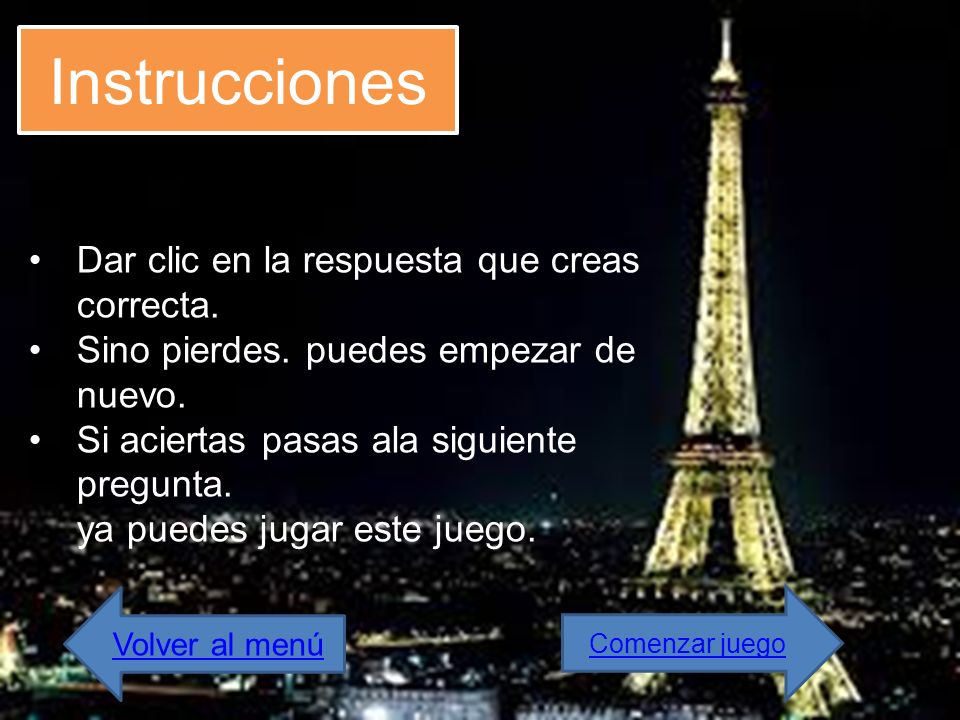 Instrucciones Dar clic en la respuesta que creas correcta.