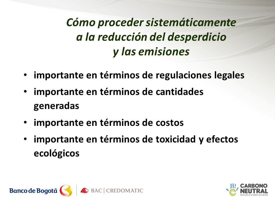 Cómo proceder sistemáticamente a la reducción del desperdicio y las emisiones