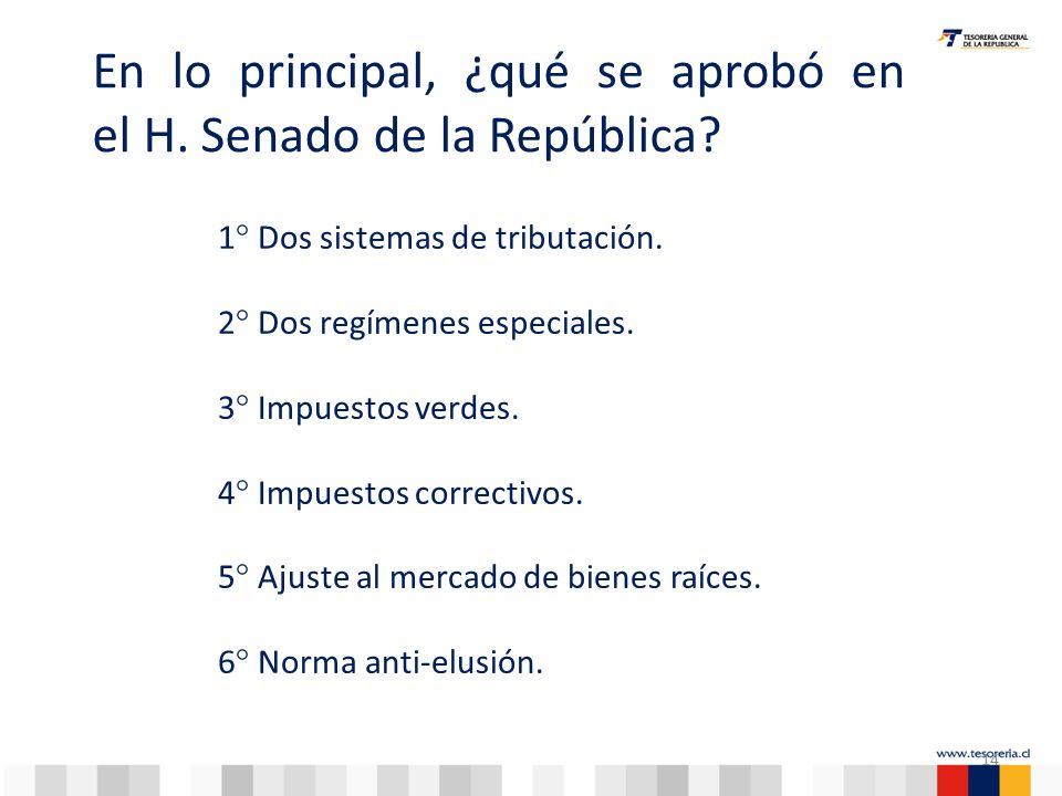 En lo principal, ¿qué se aprobó en el H. Senado de la República