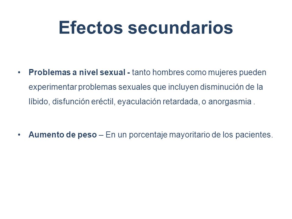 Efectos secundarios