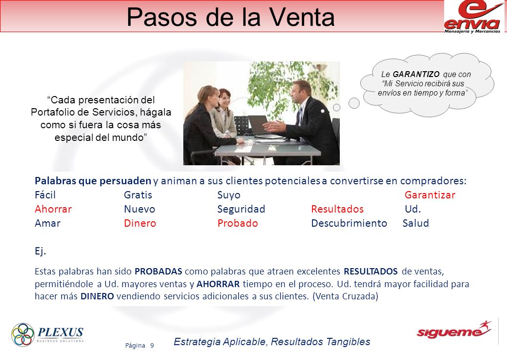Pasos de la Venta Le GARANTIZO que con. Mi Servicio recibirá sus. envíos en tiempo y forma