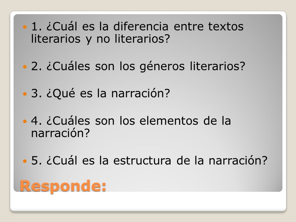 1. ¿Cuál es la diferencia entre textos literarios y no literarios