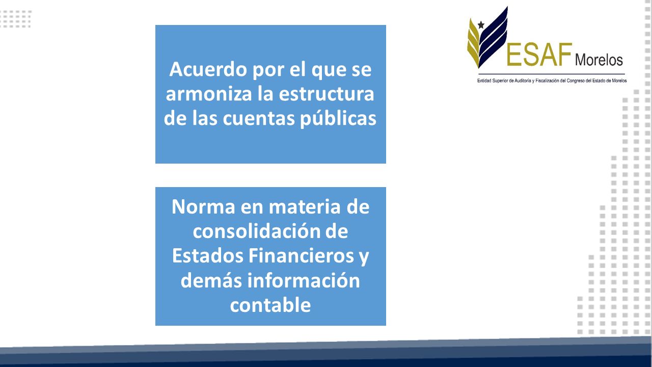 Acuerdo por el que se armoniza la estructura de las cuentas públicas