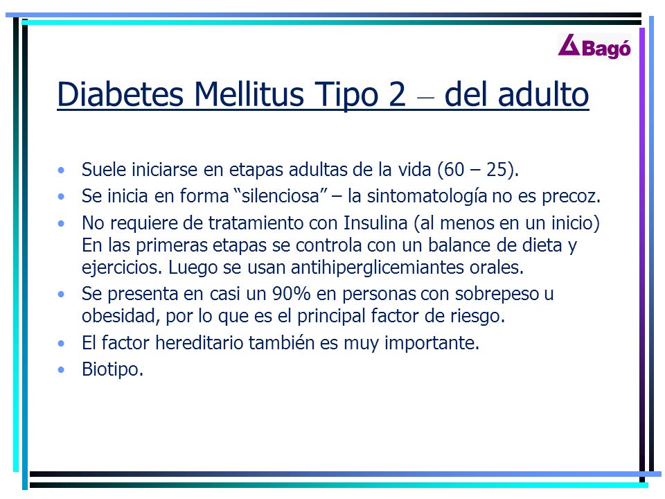 Diabetes Mellitus Tipo 2 – del adulto