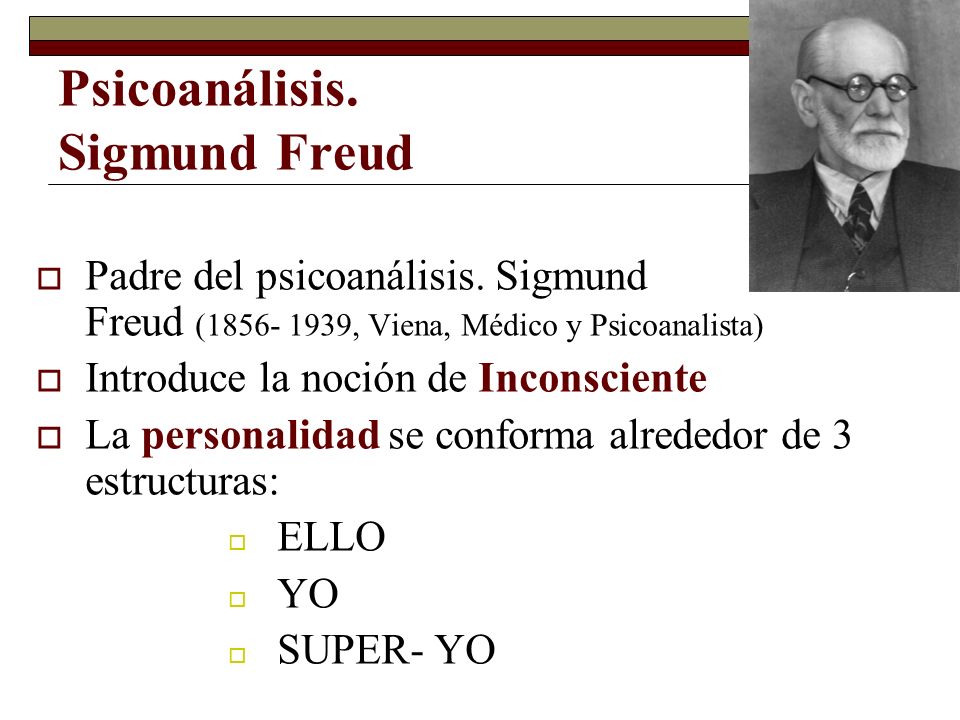 Psicoanálisis. Sigmund Freud