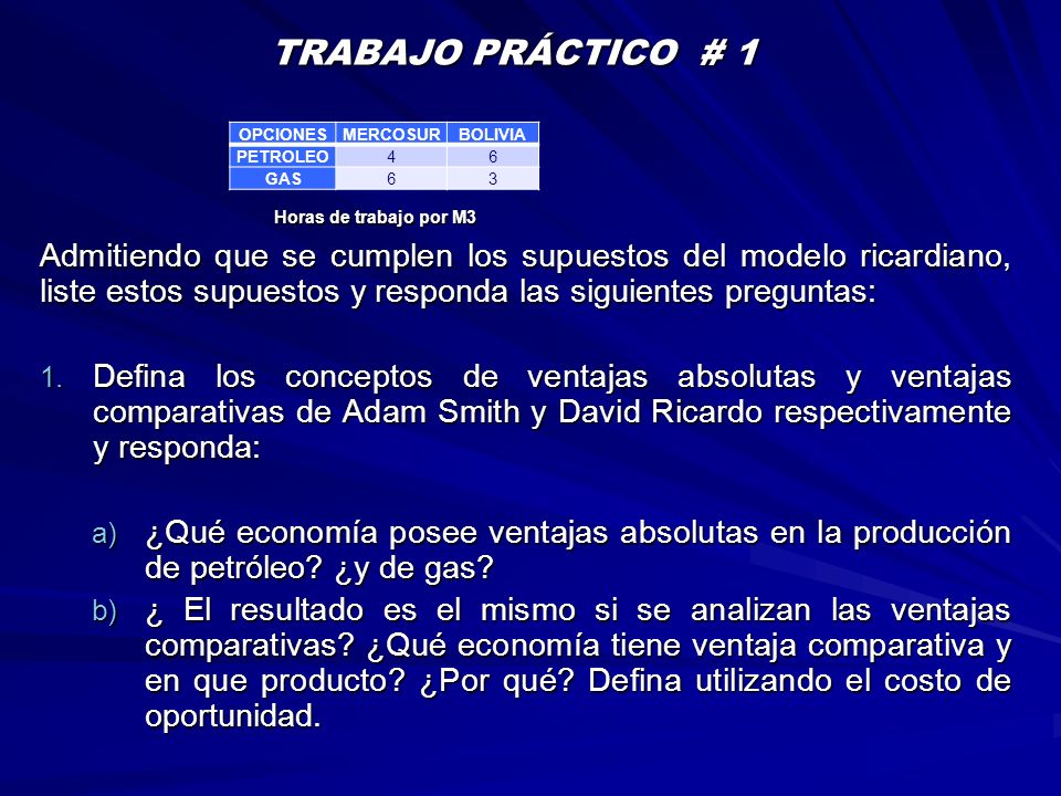 TRABAJO PRÁCTICO # 1 Horas de trabajo por M3