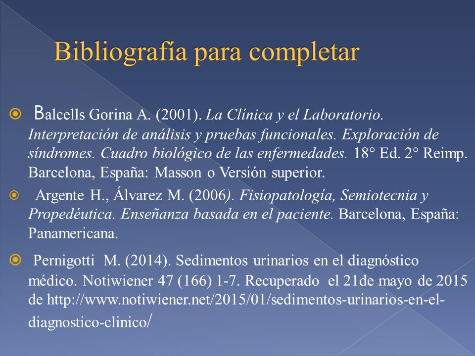Balcells Gorina A. (2001). La Clínica y el Laboratorio